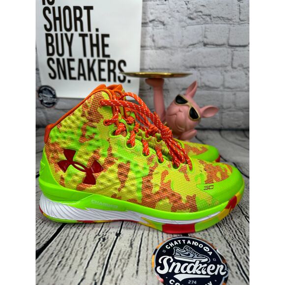 Under Armour Sour Patch Kids Curry 1 Mens 8.5 Green Candy Basketball Shoes NEW main image 4